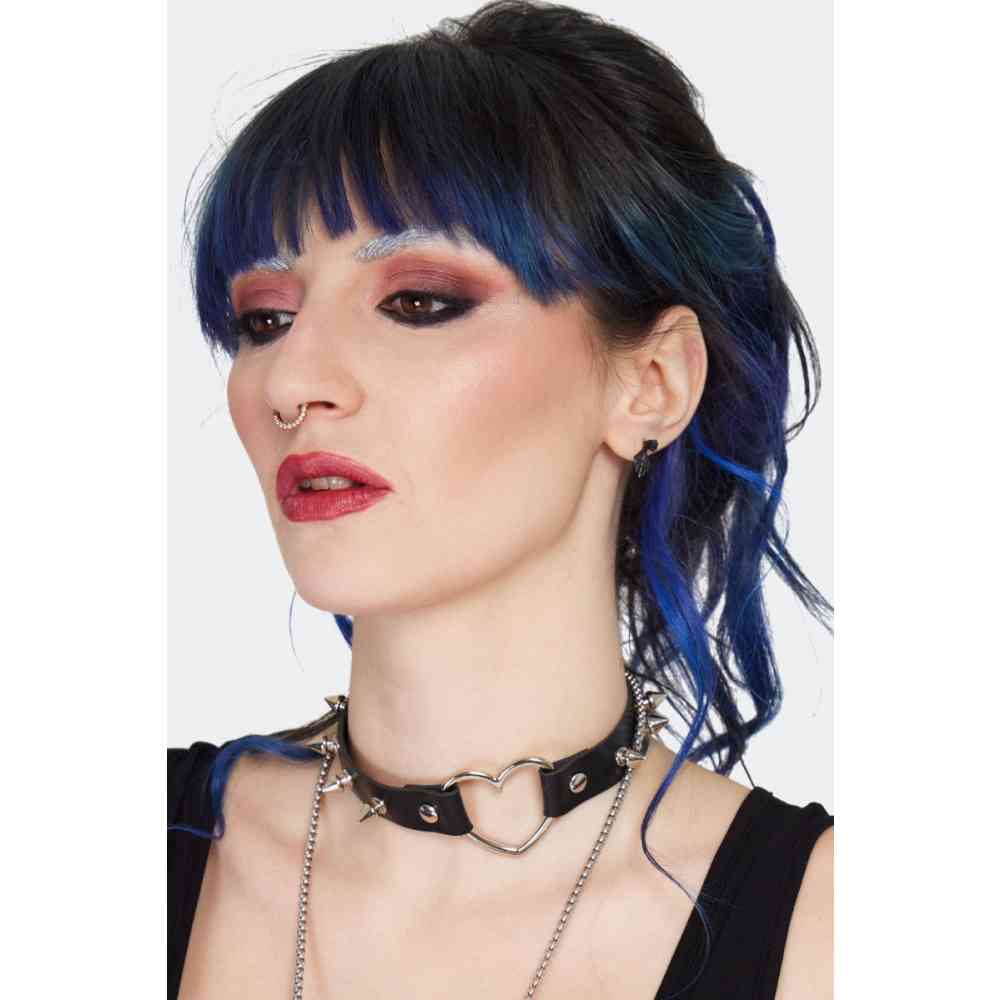 Jawbreaker - Black Spider Web Stud earrings - Black